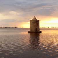 Tramonto sulla Laguna di Orbetello